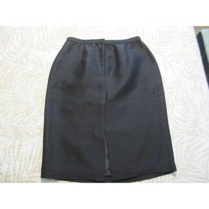 BLACK SILK SKIRT SIZE 10 UNBRANDED NWOT